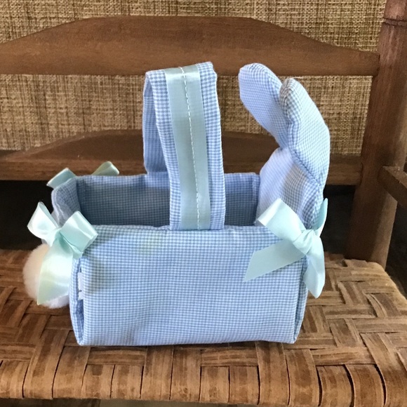 Gingham bunny basket. Vintage - Picture 2 of 9